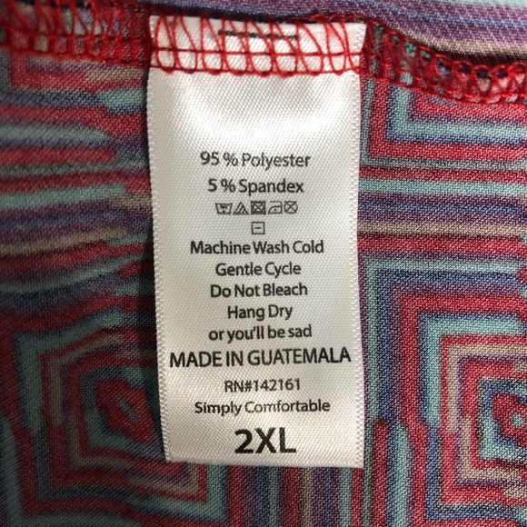 LuLaRoe Geometric Diamond Print Azure Skirt - Picture 6 of 8